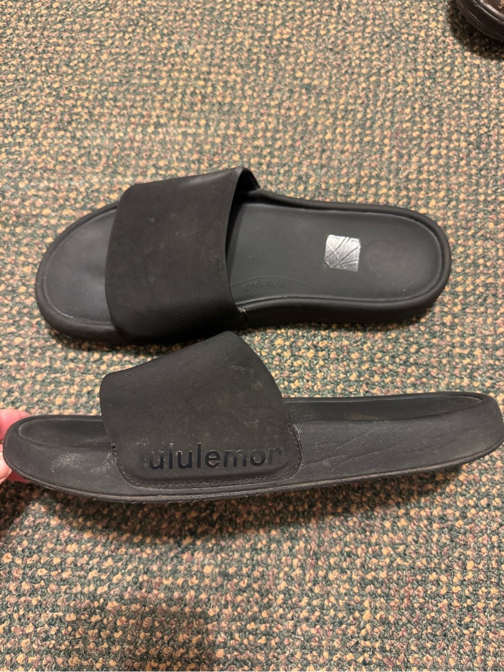 lululemon athletica Black Slide Sandals